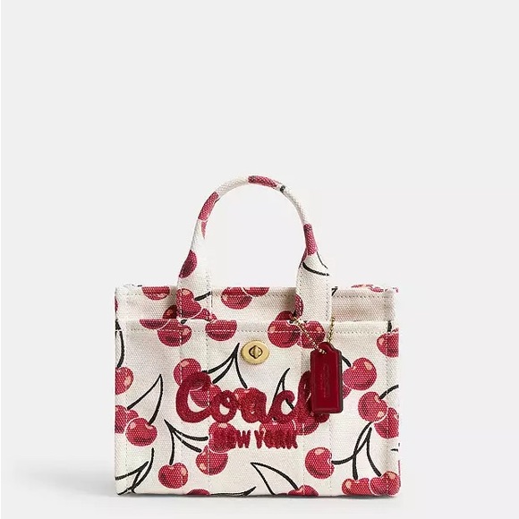 Coach Red Cherry Print cargo Tote - Picture 1 of 8
